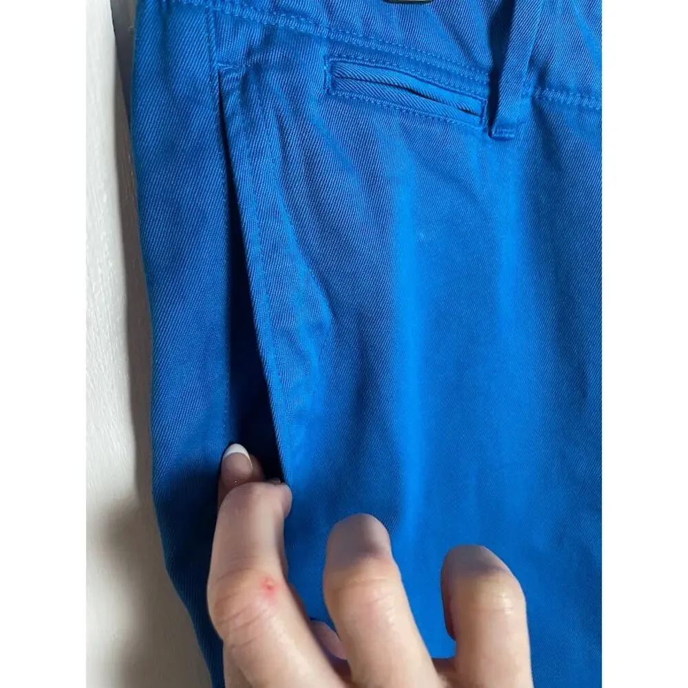 ORLEBAR Brown Mens Blue Chino Pant Slim Fit Flat Front Button Fly Size 32 Cotton